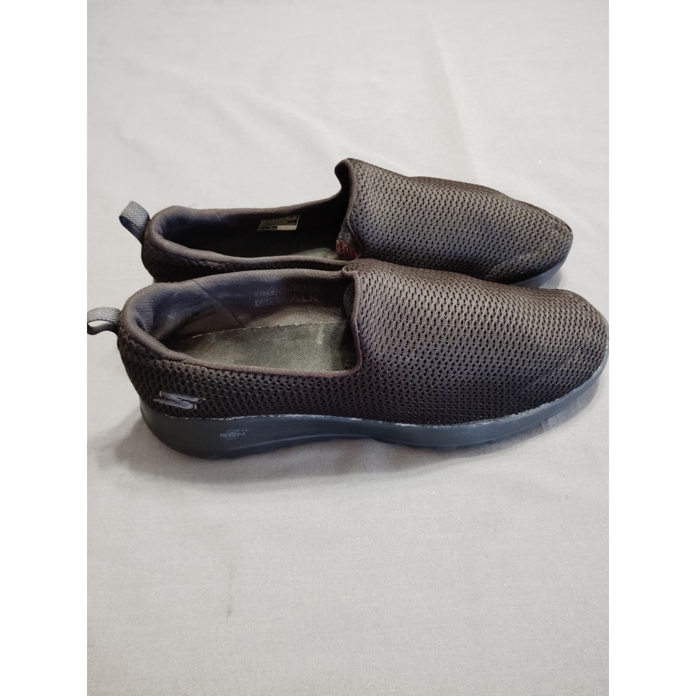 Skechers Gen 5 Slip-On Shoes Goga Mat Stretch Fit Women 11 Black Knit Sneakers